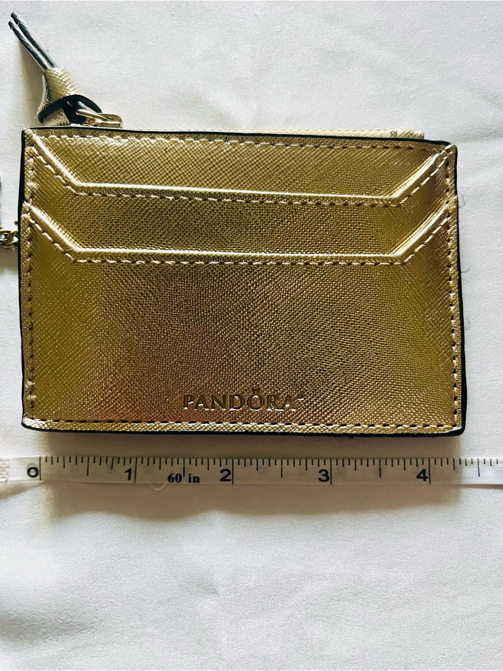 Pandora Metallic Gold Cardholder Coin Purse Keyring Wallet - Limited Edition - Picture 6 of 7